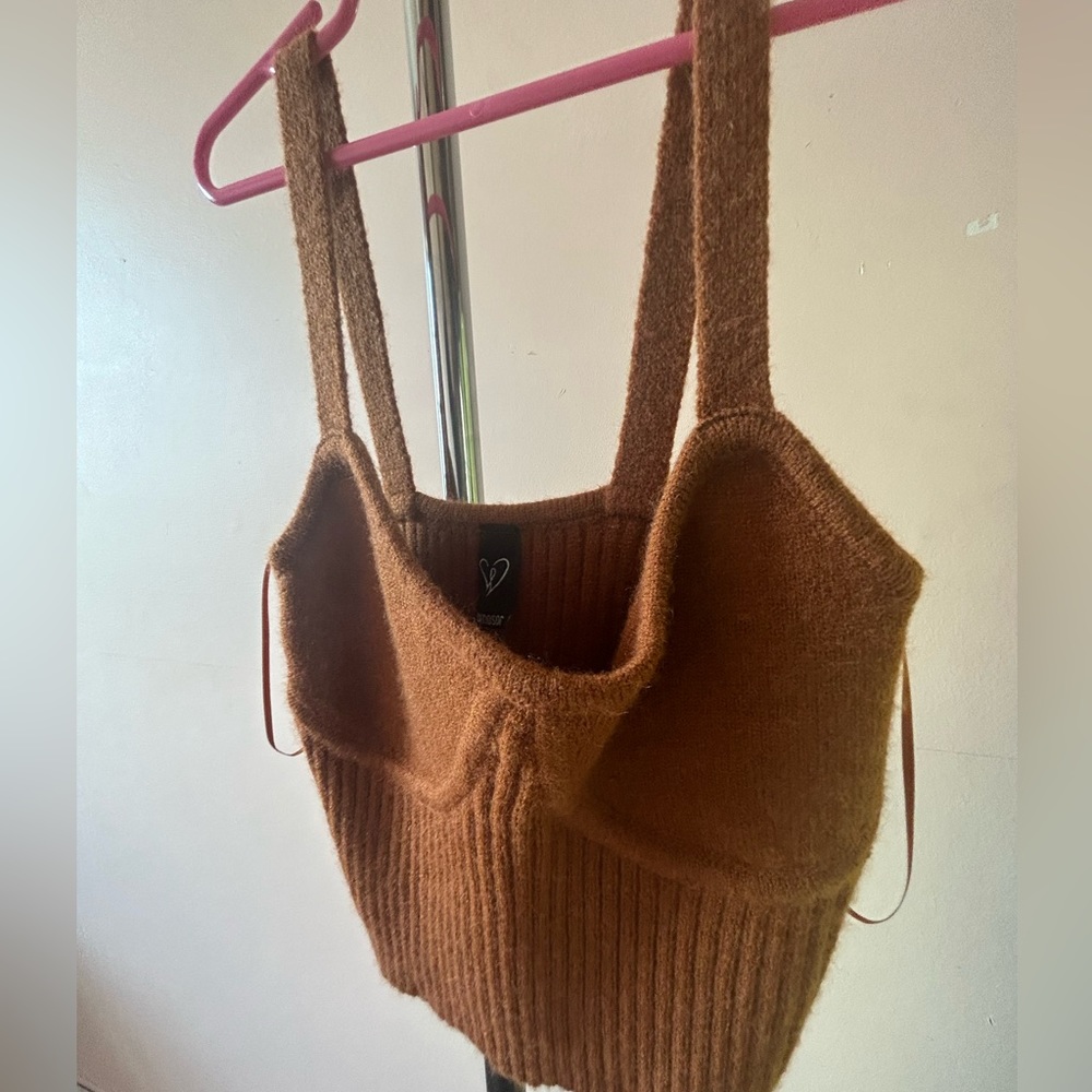 Windsor orange/brown knit tank